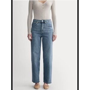Everlane Womens The Way‎ High Rise Straight Short Size 32 blue high Rise